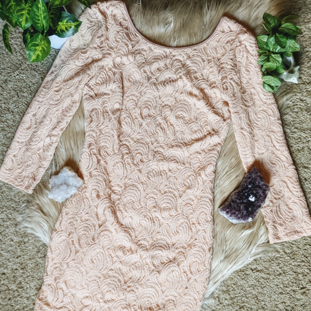 GIANNI BINI GRETA LACE VINTAGE COCKTAIL DRESS -L - Picture 2 of 10